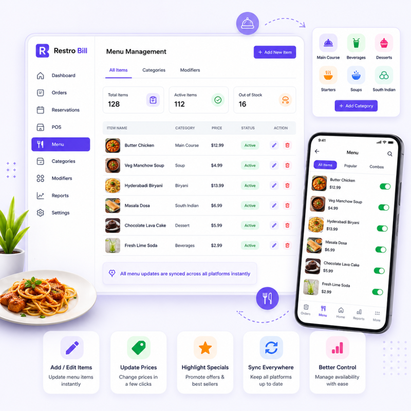 Effortless Menu Management with Smart Control